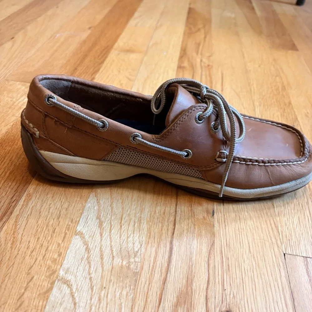 Sperry Top Sider 2-Eye Boat Deck Casual Shoes Men's 8.5 Tan Preppy Classic